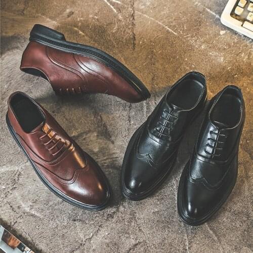 Yomior New Summer Autumn Casual Men Shoes British Trend Formal Dress Leather Shoes Business Wedding Loafers Oxfords Luxury Shoes