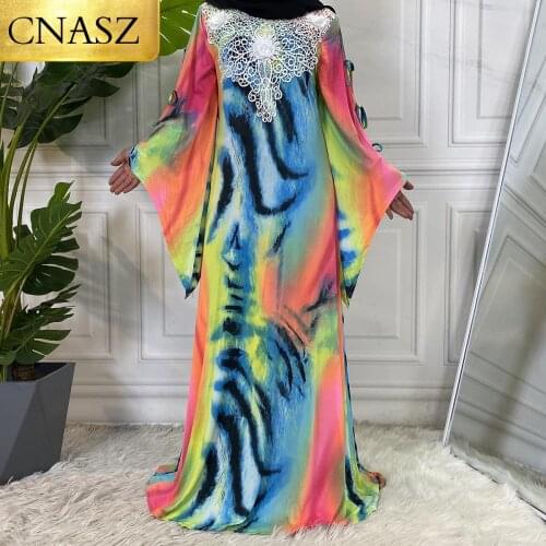 New Plus Size Clothing For Women Kaftan Color Printed Islam Bangladesh Muslim Hijab Dress Jilbab Robe Abaya Dubai Turkish