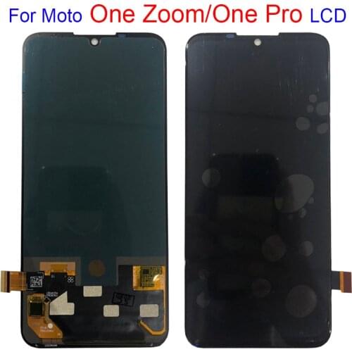 Original New Tested 6.39" For Motorola One Zoom XT2010 Xt12010-1 Lcd Screen Display Touch Glass Digitizer Assembly One Zoom LCD