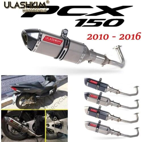 Pcx150 PCX 125 150 Motorcycle Scooter Exhaust Muffler Full System Middle Pipe Slip-On Escape Fit For HONDA PCX125 PCX150