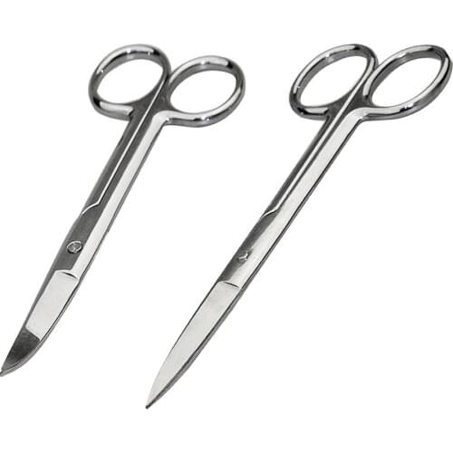 14cm Stainless Steel Straight Curved Bandage Gauze Non-woven Canva Medical Emergency First Aid Nurse Surgical Veterinary Scissor