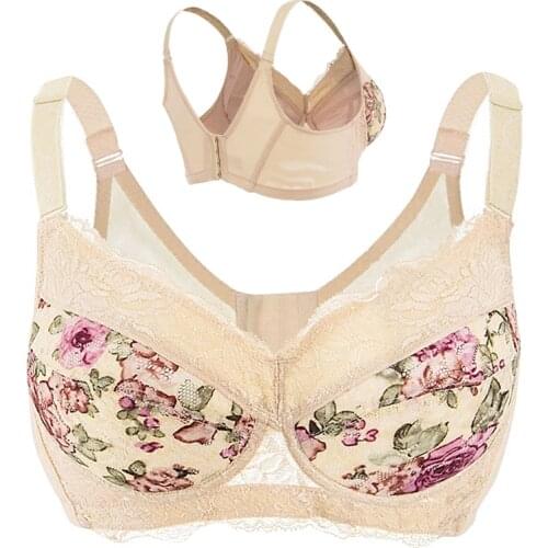 Drop Ship Womens Full Coverage Lightly Padded Underwire Adjustable Big Size Push Up Bra 34 36 38 40 42 44 46 48 B C D E F