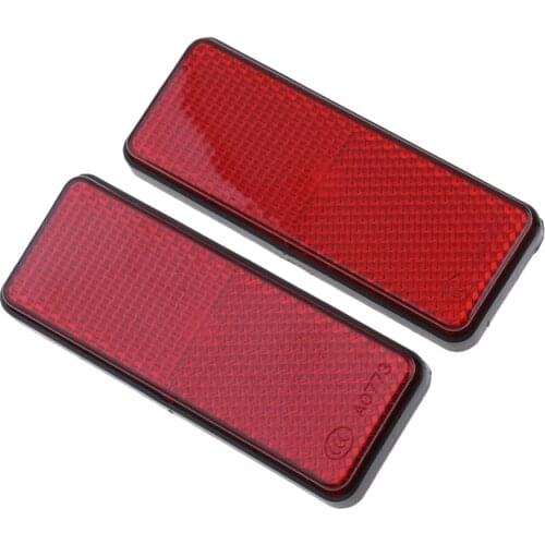 Red Motorcycle ATV Dirt Bike Motor Scooter Bicycle Rectangle Reflectors Motorcycle ATV Dirt Bike Reflectors