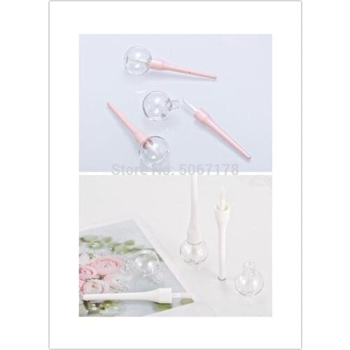 20/50/100pcs Pink/White Lollipop Empty Lip Gloss Tube Lips Balm Bottle Brush Container Travel Refillable Bottle Lipgloss Tube