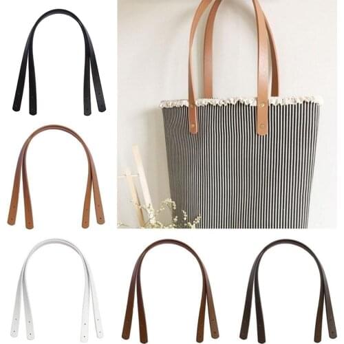 1 Pair Women Bag Belt Detachable PU Leather Handle Lady Shoulder Bag DIY Replacement Accessories Handbag Band Handle Strap Band