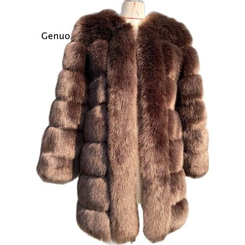 2021 Winter New Women Long Fur Coat Thick Warm Fluffy Artificial Fur Coats Jacket Female Fur Jacket Overcoat