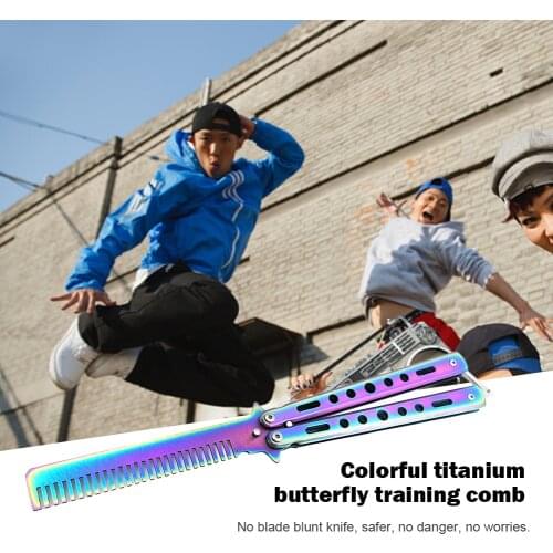 Stainless Steel Cutter Practice Butterfly Beginner Training Folding Knife for Outdoor Camping Barber Comb Tool