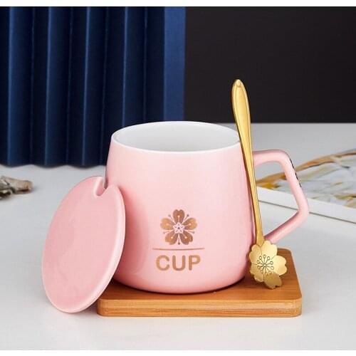 Modern Luxury Ceramic Mug Gift Box Set Coffee Cup Nordic Mug Creative Cup with Lid Spoon Boxed Simple Couple Drinkware Tea Mugs