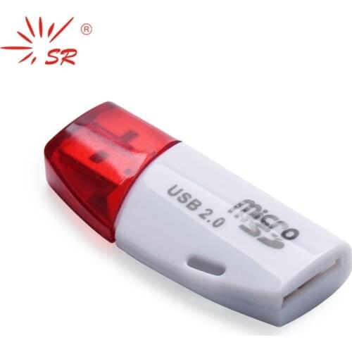 SR Card Reader Cute Moon Shape MicroSD Card T-Flash Memory Card Adapter Up to 64GB 5 Colors