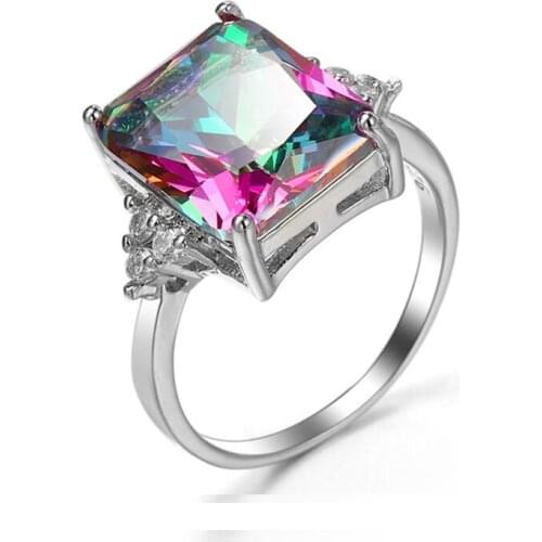 Gorgeous Big Cubic Zirconia Rings for Women Fine Wedding Engagement Anniversary Gift Noble Female Party Ring Brilliant Fashion