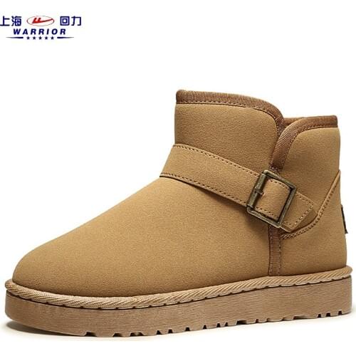 Snow Boots Female Winter Add Cashmere Cotton Shoes Warm Shoes Korean Version All-Match Student Short Boots Bread Shoe High Upper