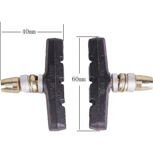 MTB Mountain Bike Road Bicycle Cycling Braking V-Brake Pads Blocks Holders Durable Rubber Shoes 60mm 1 Pair