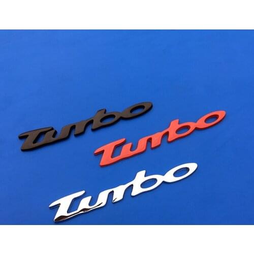 1 Pcs 3D METAL TURBO Rear Trunk Car Badge Car Stickers for BMW Ford focus VW skoda seat Peugeot lada Renault Hyundai