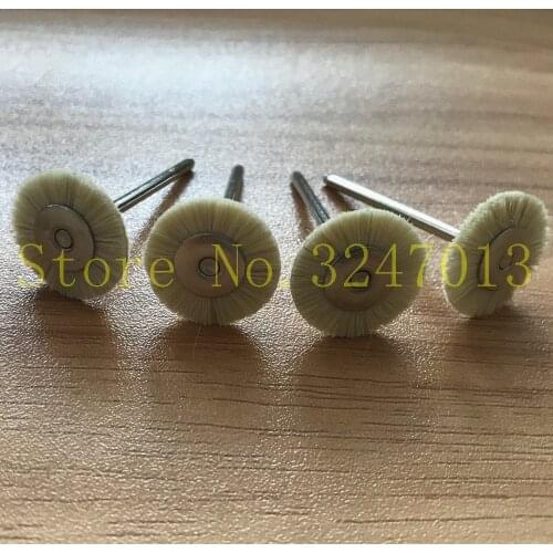 144pcs/set soft white Bristle Brushes Cleaning Polishing for Dremel Rotary Drill Tools