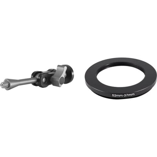 52mm-37mm 52mm to 37mm Black Step Down Ring Adapter for Camera & YJ-B13L Magic Hand Connecting Arm Tripod