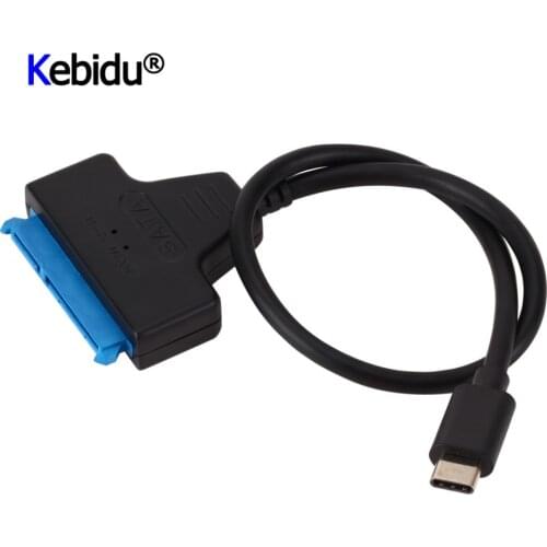 Kebidu Type-C to SATA Data Usb 3.0 Adapter Computer Cables Connectors Cable Support 2.5 Inches Ssd Hdd Hard Drive