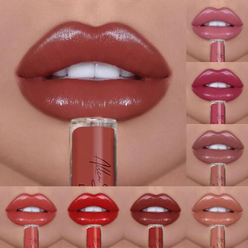 Allen Shaw Moisturizing Lip Gloss Waterproof Shiny Liquid Lipstick Lip Tint 12 Colors Pigment Batom Makeup Cosmetics TSLM1