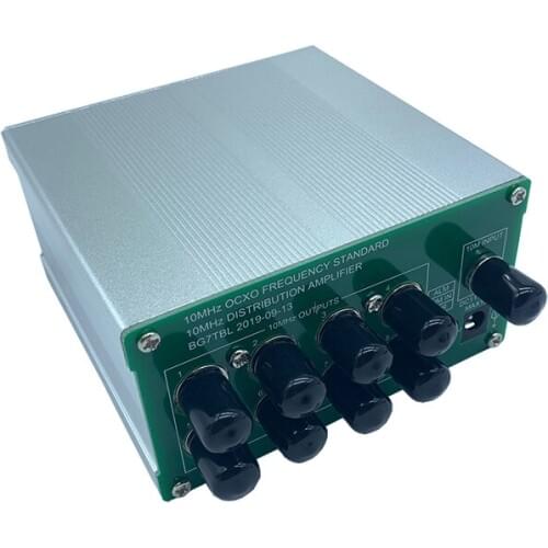 Free Shipping By BG7TBL OCXO benchmark frequency standard 8 port output 10MHz Distribution amplifier