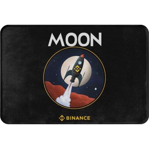 Binance Coin Crypto Miners Bathroom Mat BNB Moon Mission Doormat Kitchen Carpet Outdoor Rug Home Decor