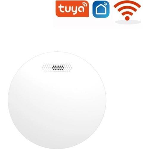 Tuya Independent Smoke Detector Sensor Fire Alarm Home Security System Firefighters Tuya WiFi Smoke Alarm Fire Protection