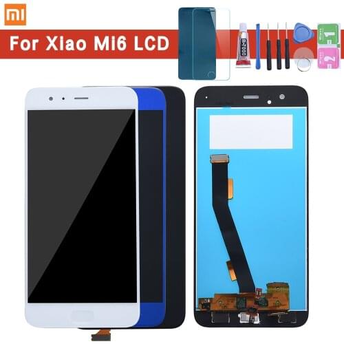 For Xiaomi Mi6 LCD Display Touch Screen Digitizer Assembly With Fingerprint Button Replacement for Xiaomi Mi6 Mi 6 Mobile Phone