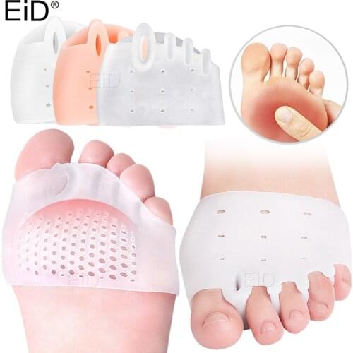 EiD 2pcs Forefoot Pads Five-hole Honeycomb Toe Separator Soft Gel Pain Relief Insoles Prevent Feet Callus Blister Corn foot care