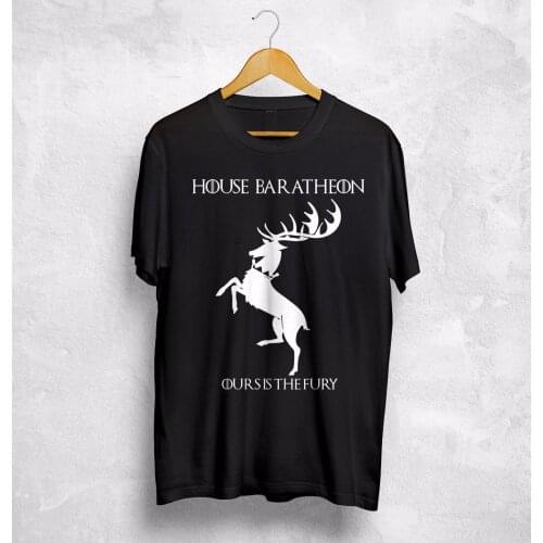 House Baratheon Ours is the Fury T Shirt Top George R.R. Martin Hot TV cotton Short Sleeve t shirt men Casual Top tee