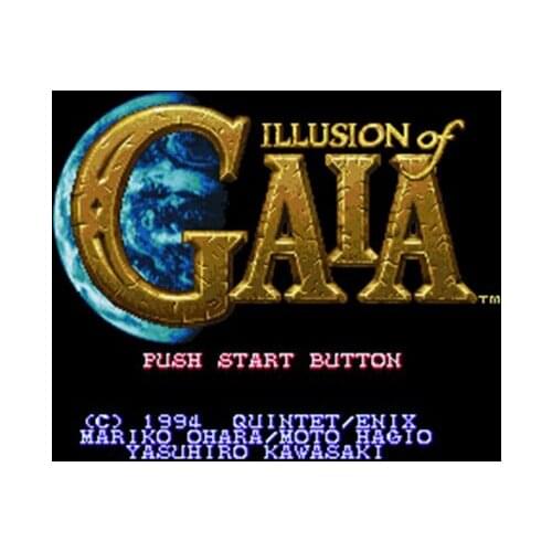 Illusion of Gaia 16 bit Big Gray Game Card For USA NTSC Game Player