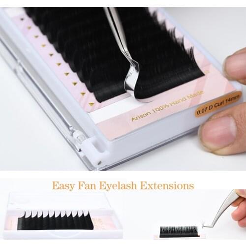 M-DD Easy Fanning Volume Mega Eyelashes Auto Flowering Soft Natural Individual Lash Extension Rapid Blooming Lashes