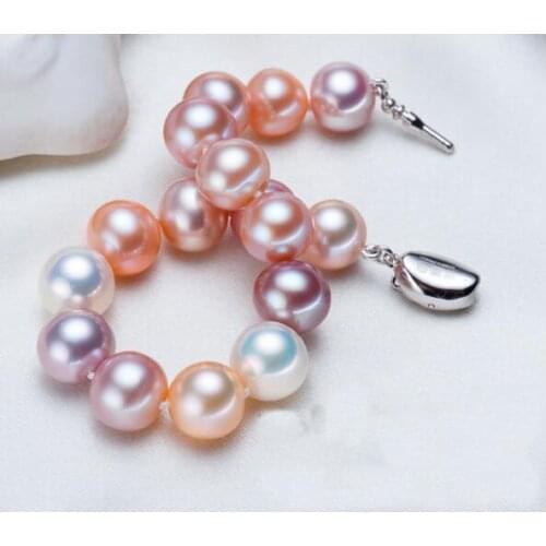 Fine jewelry charming south sea 9 -8mm lavender pearl bracelet 7.5-8inch free shipping