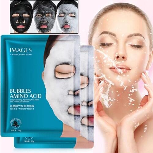 Oxygen Bubble Sheet Mask Korean Cosmetic Moisturizing Bamboo Charcoal Black Face Mask Whitening Skin Care