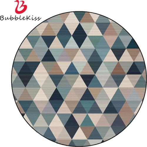 Bubble Kiss Round Rug Blue Simple Geometry Home Carpets For Living Room Coffee Table Carpet Door Mat Bedroom Decor Soft Area Rug