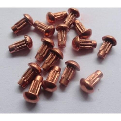 M4 Copper Signage Rivet Half head Knurled Rivets 6-10mm Length