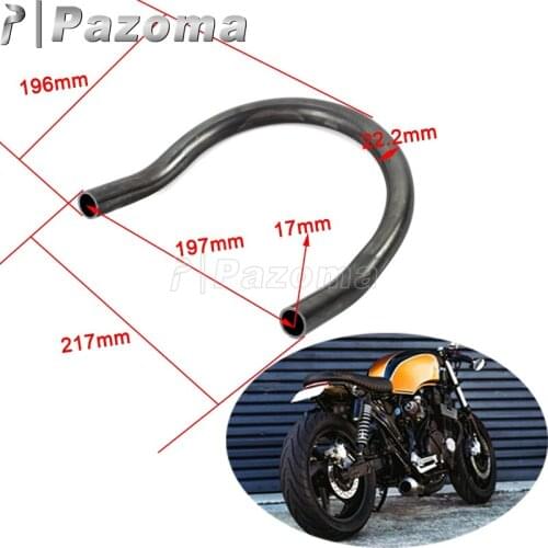 22mm/25mm Motorcycle Cafe Racer Bobber Seat Frame Hoop Brat Loop for Yamaha Honda Kawasaki Suzuki CC Tracker End 217mm Width