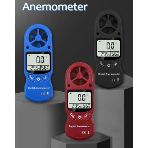 Handheld LCD Display Digital Anemometer Wind Speed Meter Hygrometer Thermometer Air Flow Velocity Gauge Temperature Tester