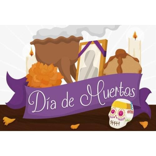 Day of the Dead Backdrop Holiday Party Photography Background Holiday Celebration Photo Booth Studio Decor