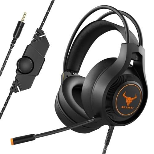 KIKC Wired Earphones Gaming Headset Headphone Noise Reduction Waterproof Support Multi Equipments
