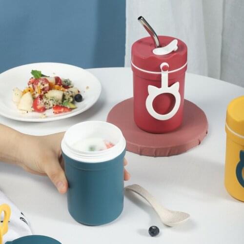 330ml Keep Warm Drink Milk Water Breakfast Straw Bottle Cup for Baby Kids Children Student Boy Girl Creative Gift Wholesale