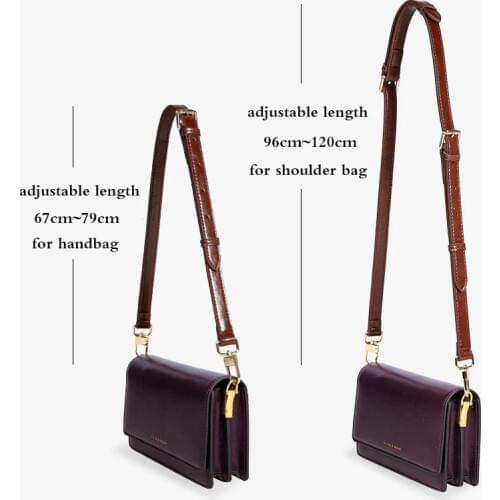 Fashion Leather Bag Strap Crossbody Shoulder Handbag Dual-purpose Strap 67cm~120cm Length 1.8cm Width Bag Accessories For Women