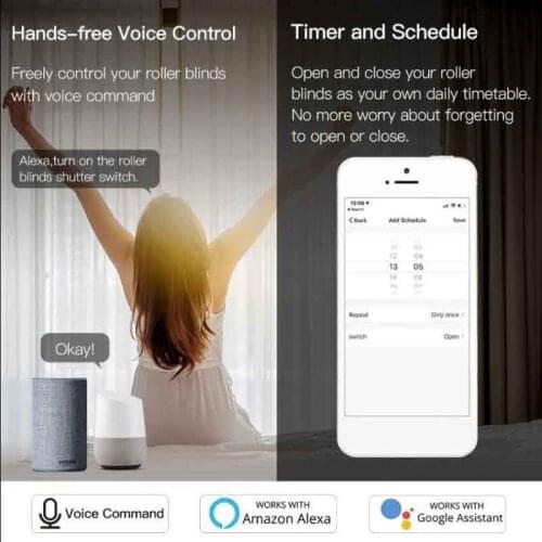 Tuya Zigbee Smart Curtain Touch Wireless Switch For Roller Shutter Blind Motor EU Button Switch for Alexa Google Home Assistant