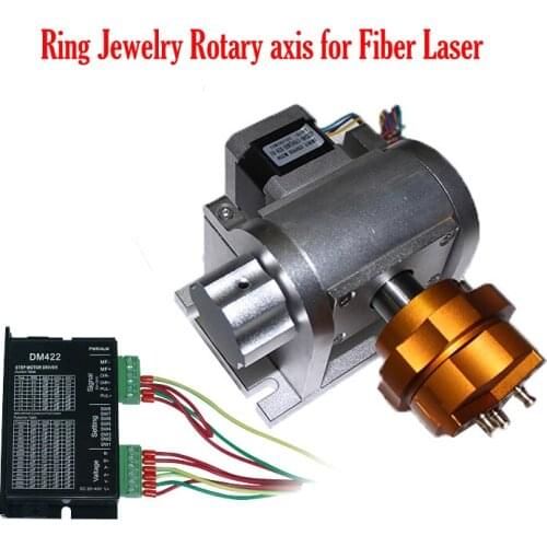 Ring Jewelry Rotary Axis with Drive Board for Fiber Laser Nameplate Marking Machine 360 Degree Rotation Marking Fast Loading
