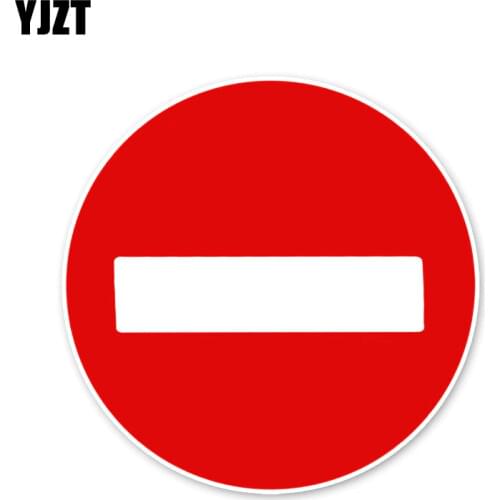 YJZT 12.2*12.2CM Pay Attention To Traffic Safety Signs Car Stickers Accessories C30-0223