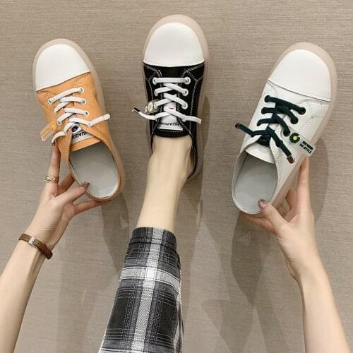 Baotou half slippers female 2021 new Korean version of spring and autumn all-match flat bottom fashion net red slippers