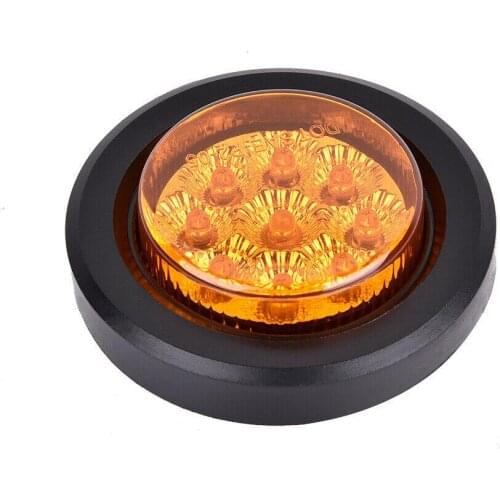 1pair Red Amber 3face Trailer LED Side Marker Lighting Outline Side Marker Truck Light Van LED Lights For Trailer 12V