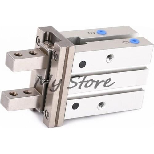 1Pcs 6/10/16/20/25/32/40MM Bore SMC Type Parallel Style Air Gripper Cylinder Pneumatic Mini Cylinder MHZ2-6 10 16 20 25 32 40D