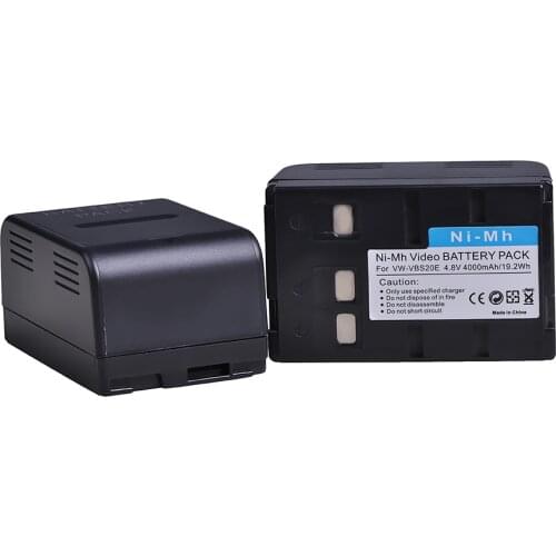 2Pcs VW-VBS20E VW VBS20E Battery for Panasonic HHR-V212 P-V212 VW-VBS10E VW-VBS10 VSB0200 P-V211 NV-VX10 RX11EG R500EN, HHR-V211