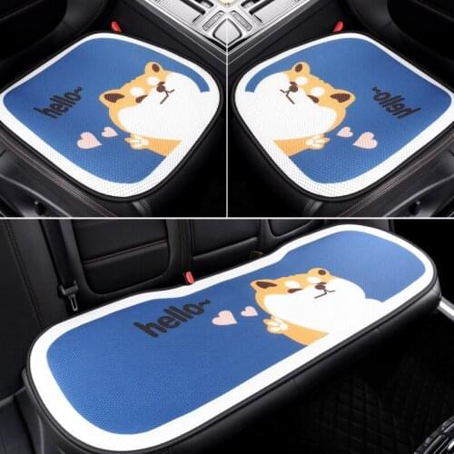 2021 High Quality Four Seasons Universal Cartoon 3D Breathable Mesh Five-seats Protective Car Interior Seat Cushion Mat
