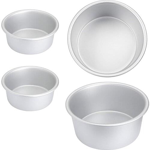 4 Pcs Aluminum Round Cake Pans Tins, 2Pcs 6in Round Layer Cake Baking Molds 2Pcs 4in Small Non-Stick Cheesecake Pans