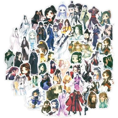 54pc Sticker Chen Qing Ling Xiao zhan Wang Yibo Stickers Grand-Master Of Demonic Mo Dao Zhu Shi Daily Stationery Scrapbook Decor