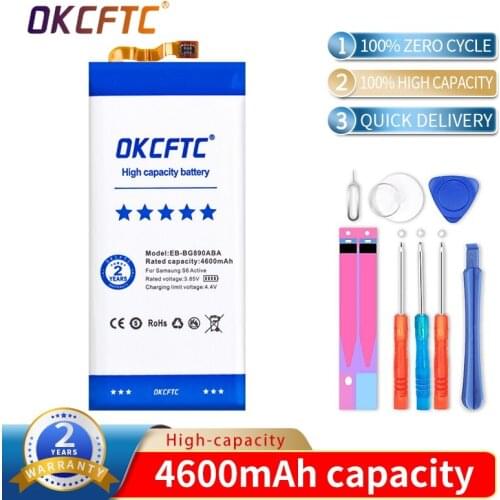 OKCFTC Original Replacement Battery EB-BG890ABA For Samsung Galaxy S6 Active G890A G870A Authentic Phone Battery 4600mAh